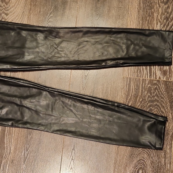 ❤️ NWT! ZARA HIGH RISE VEGAN LEATHER SKINNY PANTS / LEGGINGS, MEDIUM - Picture 11 of 16